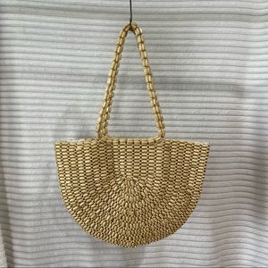 Beaded spring summer purse tote shoulder beach bag